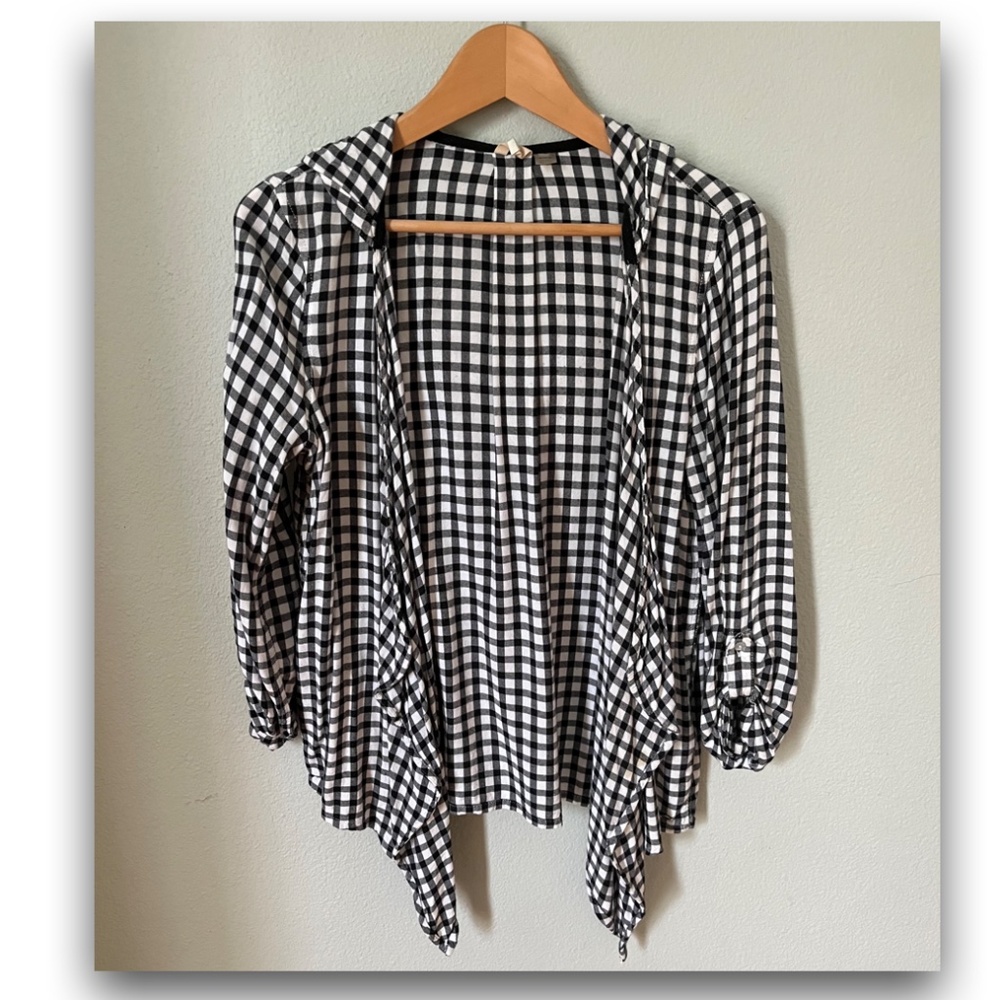 Roxy • open front hoodie shirt • M